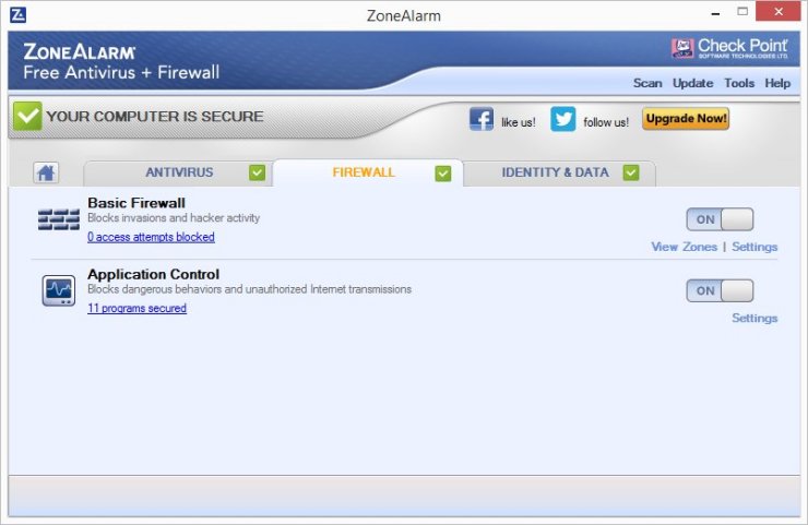 zonealarm free antivirus and firewall 2016